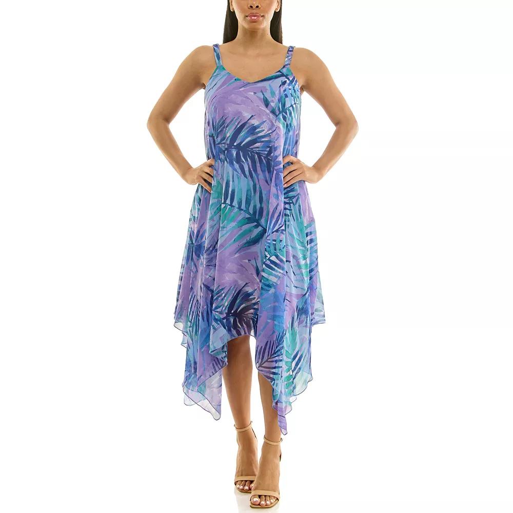 Women's Nina Leonard Uneven Hem Dress,  Product Image