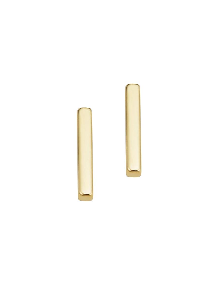 Womens 14K Yellow Gold Pisa Bar Studs Product Image