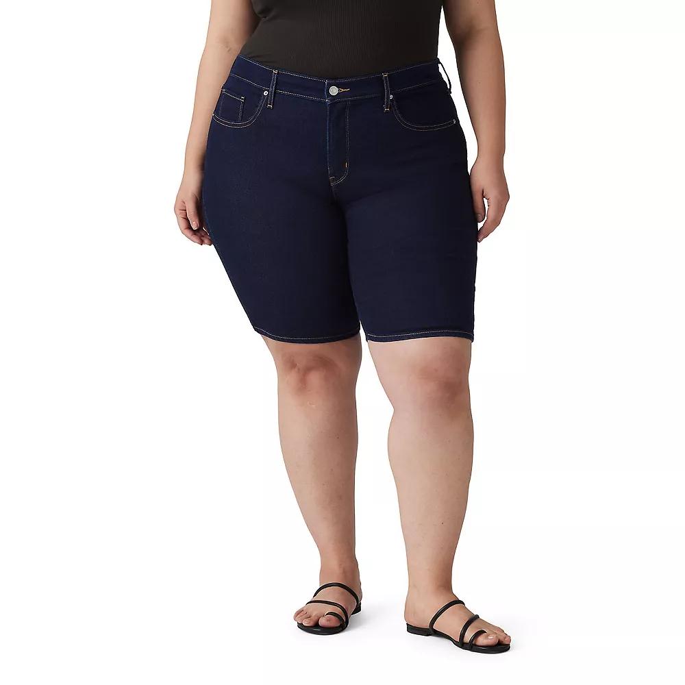 Plus Size Levi's® Classic Denim Bermuda Shorts, Women's, Size: 20 W, Darkest Product Image