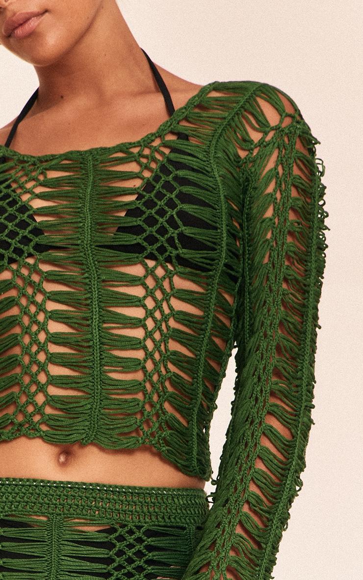 Petite Emerald Green Knit Long Sleeve Top Product Image