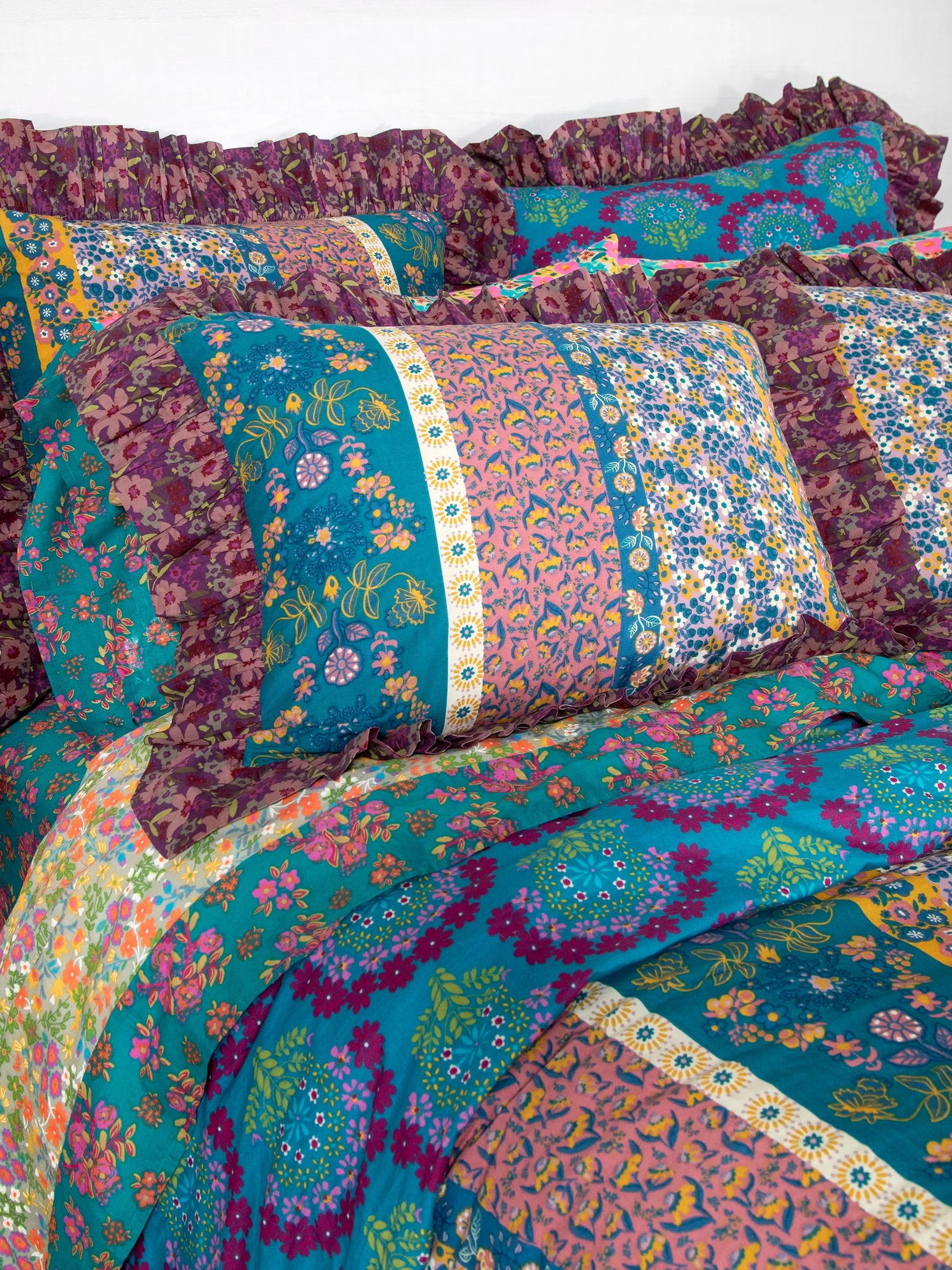 So Soft Cotton Reversible Duvet Cover - Boho Borders Product Image