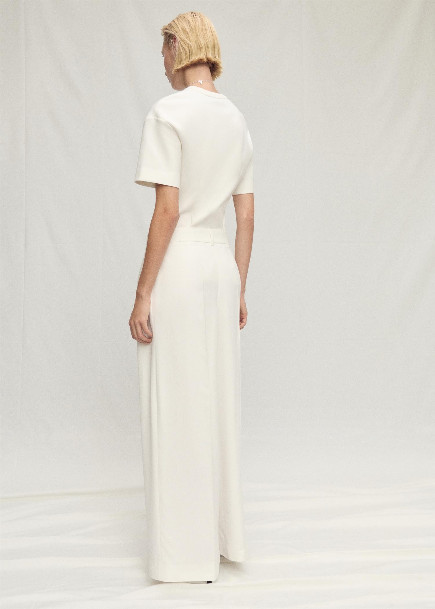 Lyocell suit pants with pleats - Women | MANGO USA Product Image