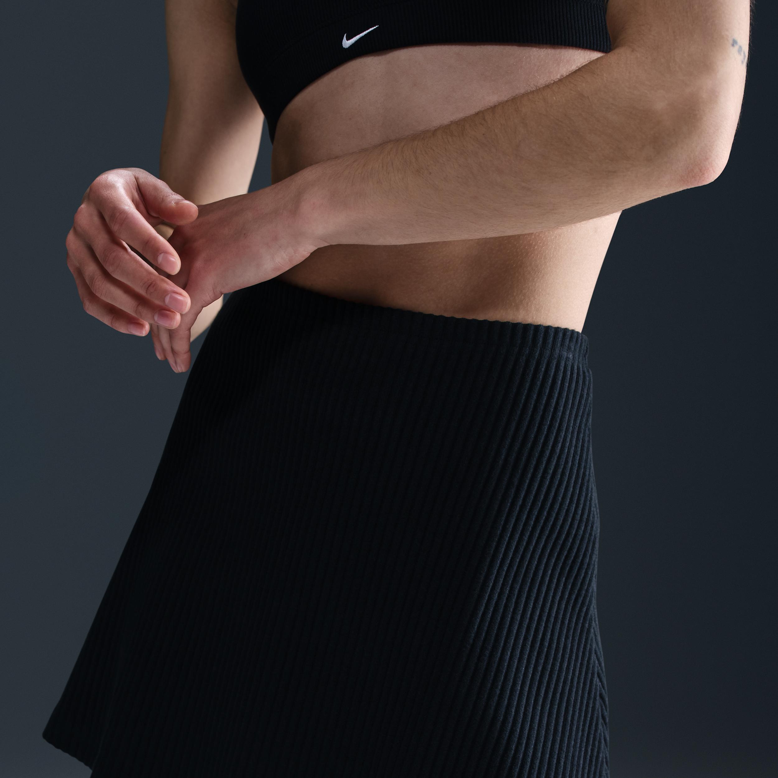 Womens Nike Sportswear Chill Knit Ribbed Mini Skirt | HJ1839-010 Product Image