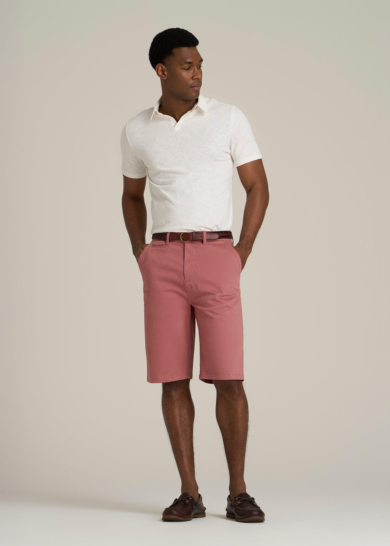 Chino Shorts for Tall Men in Withered Rose Male Product Image