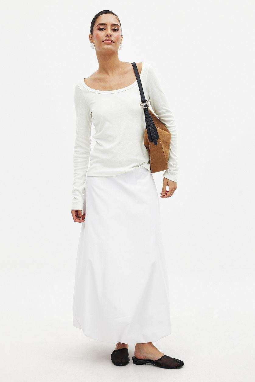 Scoop Neck Ribbed Top Product Image