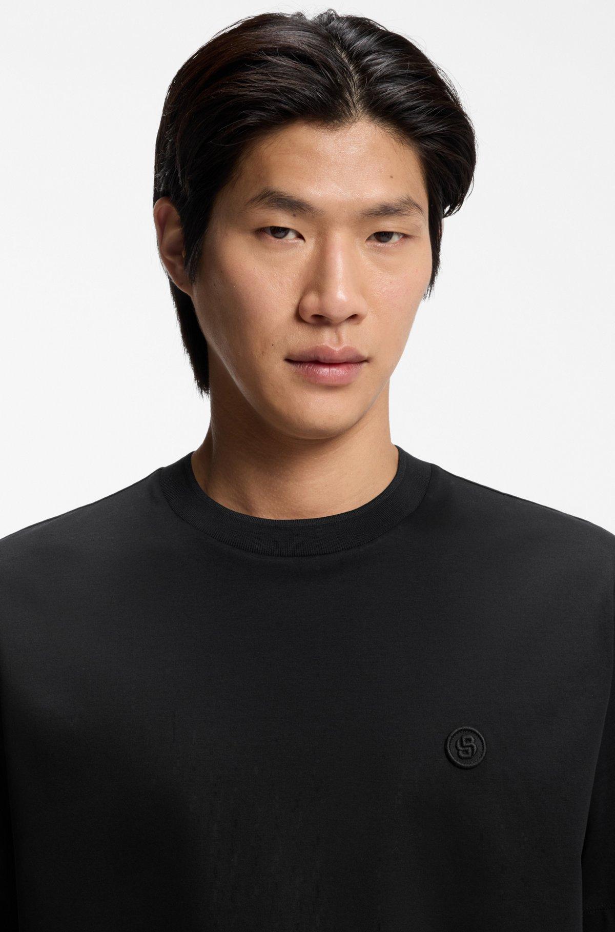 Mercerised-cotton T-shirt with Double B monogram Product Image