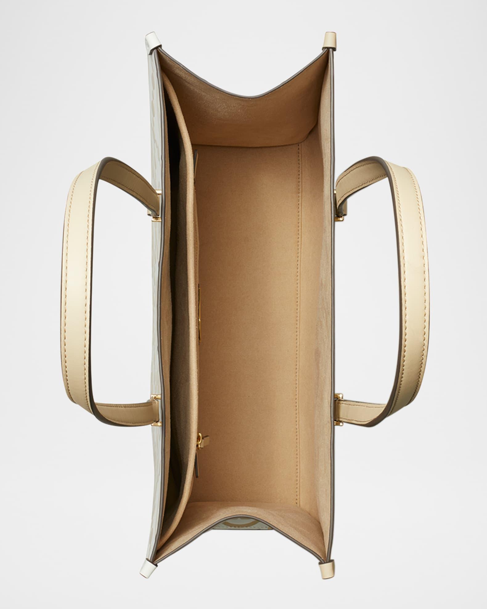 T Monogram Embossed Leather Tote Bag Product Image