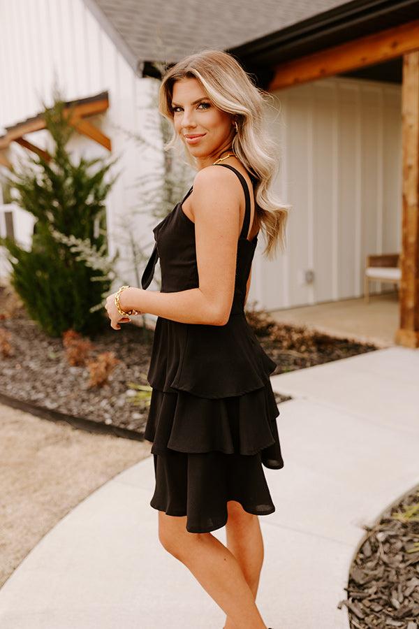 Divine Delight Mini Dress In Black Product Image