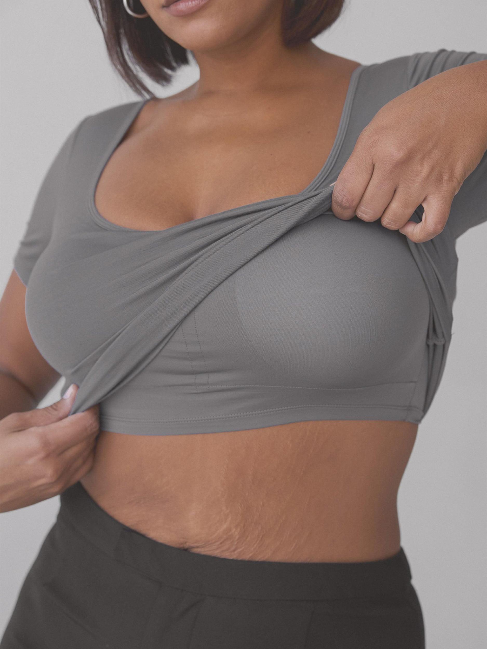 Scoop Neck Braless Short Sleeve Product Image