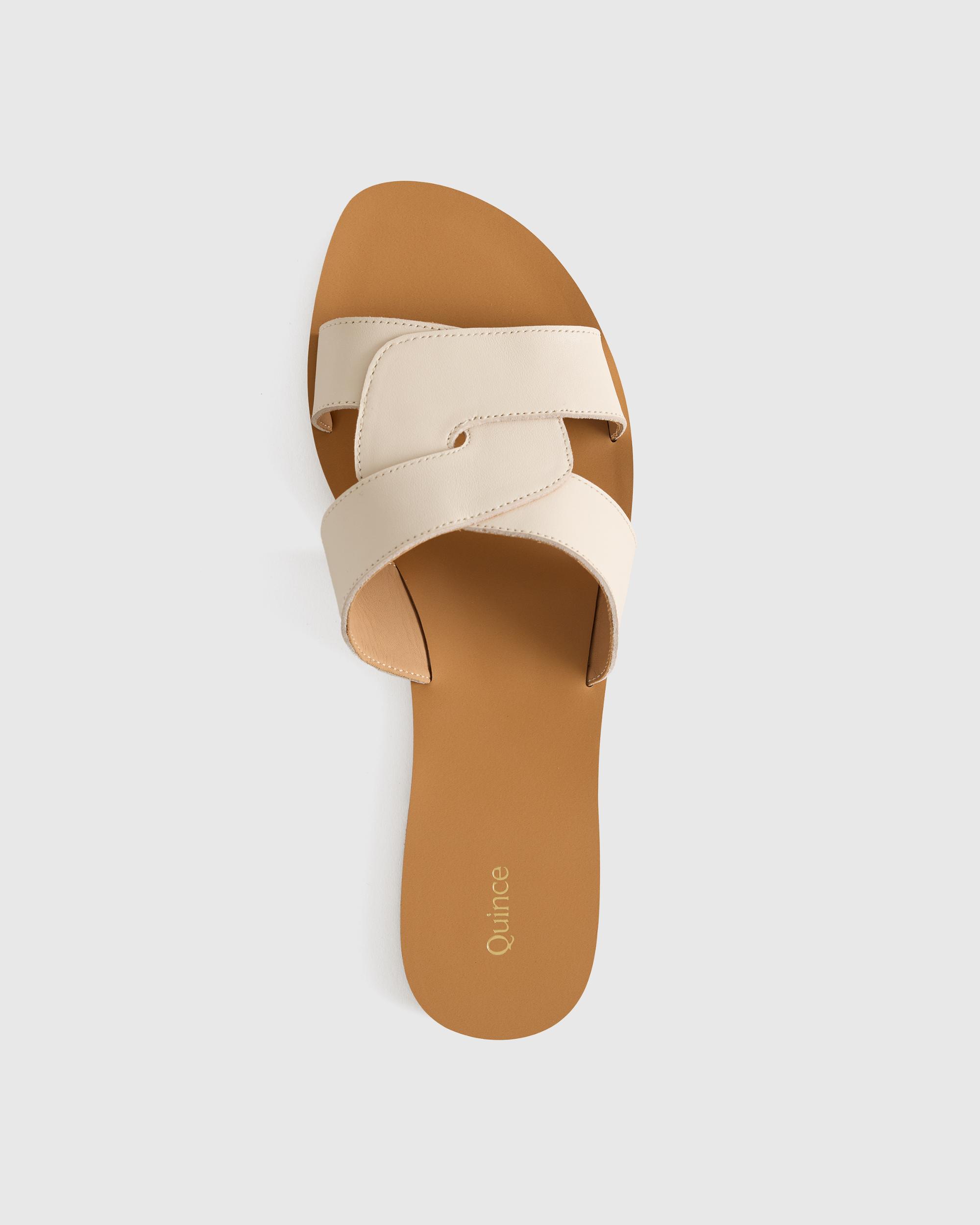 Quince | Women's Italian Leather Cutout Slide Sandal Product Image