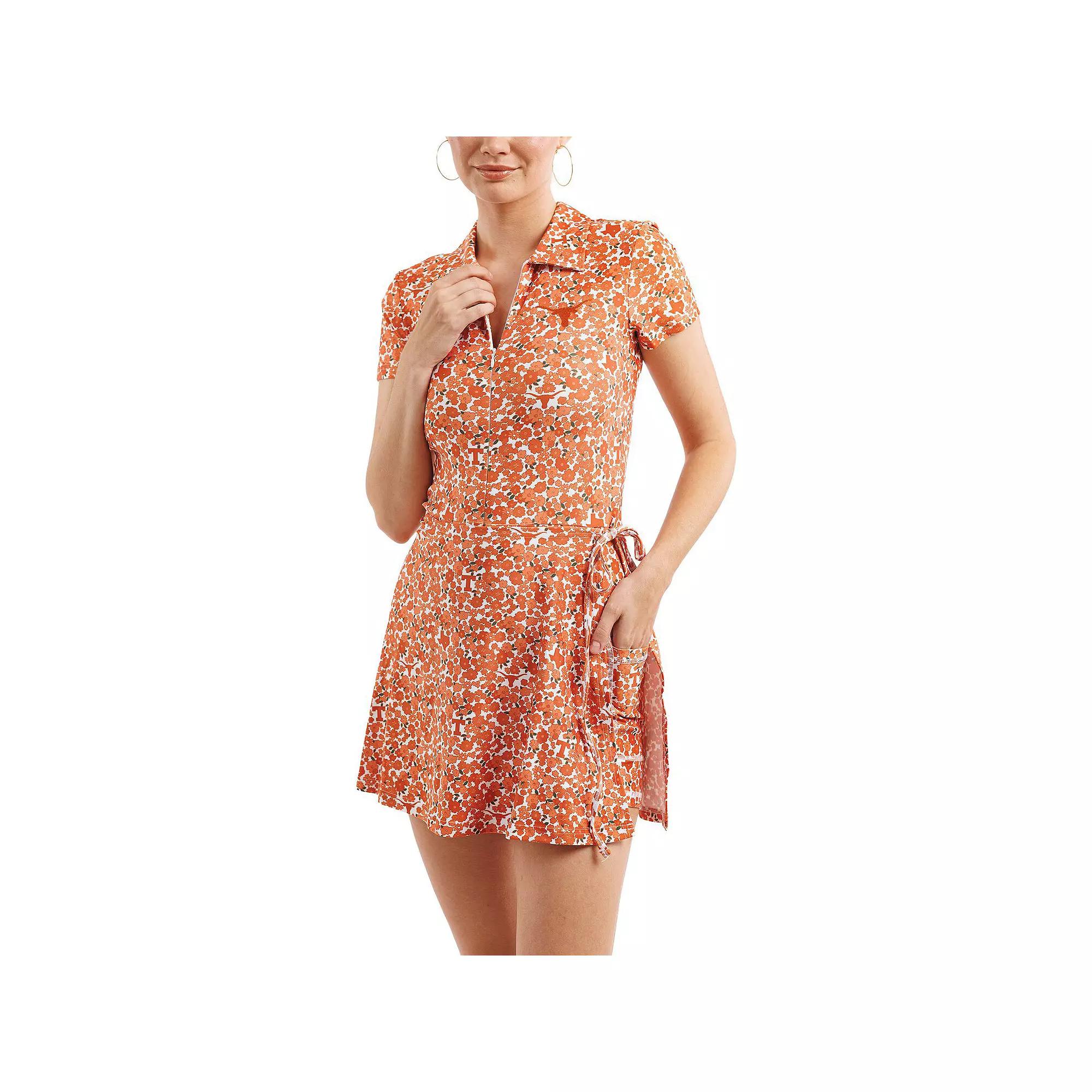 Women's Smith & Quinn Burnt Orange Texas Orange/White Tailgate Collection Ivy Dress, Size: Small, Team Product Image