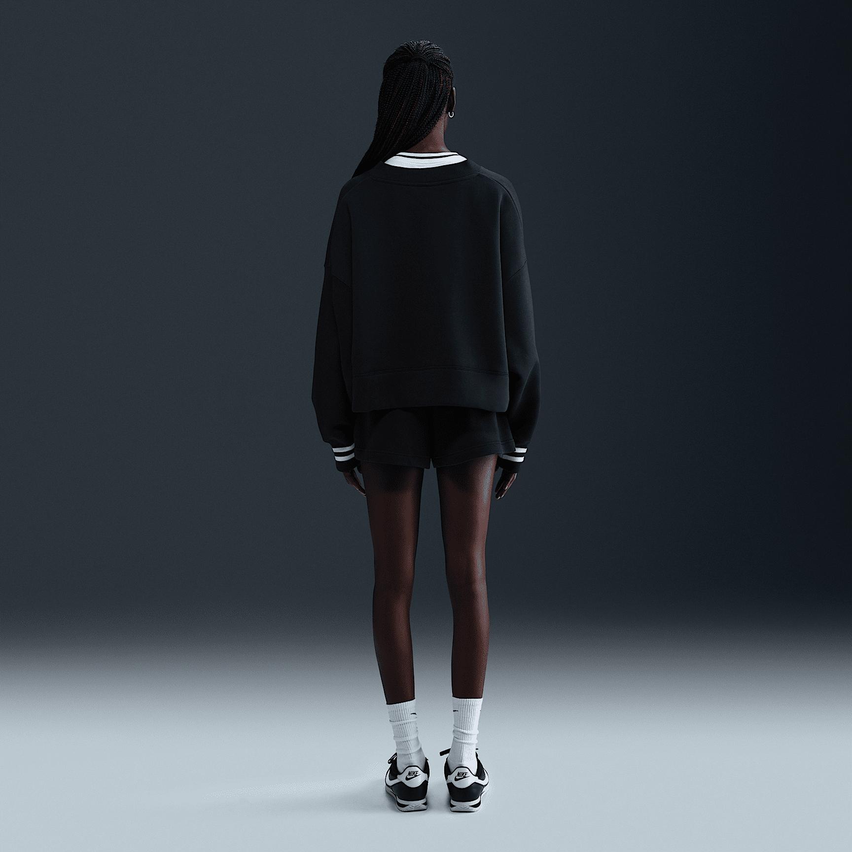 Nike Womens Nike NSW Phoenix Fleece OOS Graphic Cardigan - Womens Black Product Image