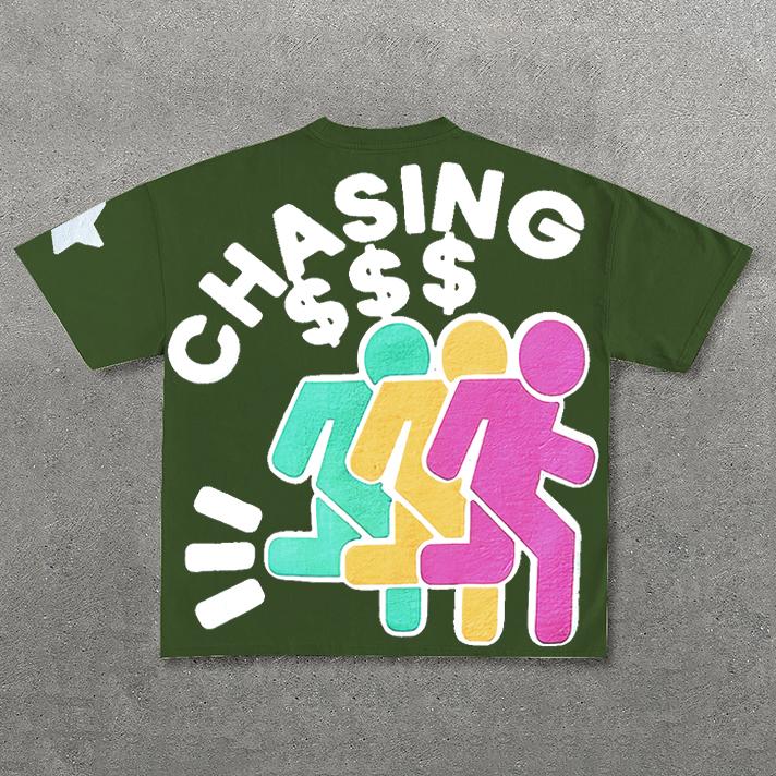 Chasing Money Graphic Print Cotton T-Shirt Product Image