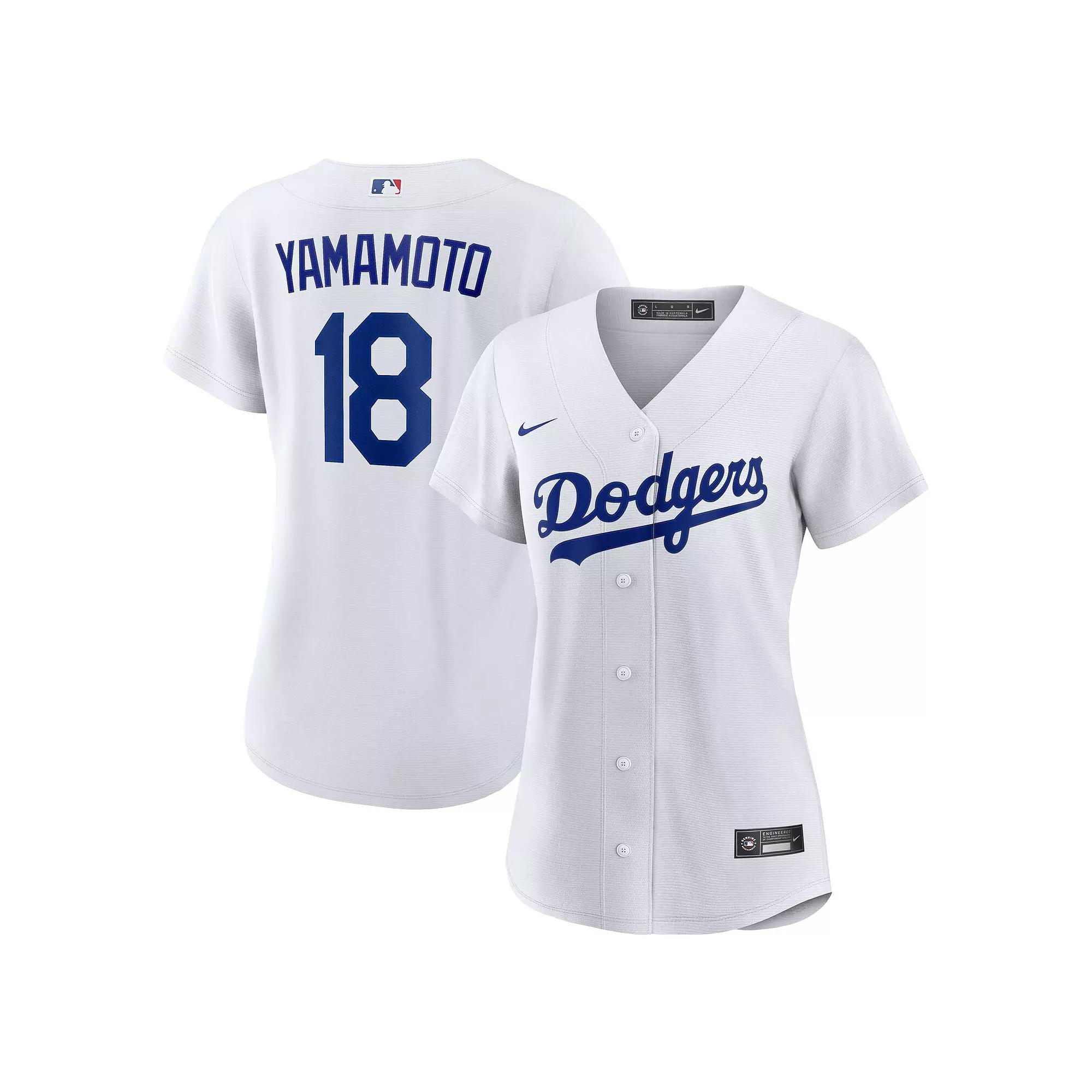 Women's Nike Yoshinobu Yamamoto White Los Angeles Dodgers Home Replica Player Jersey,  Product Image
