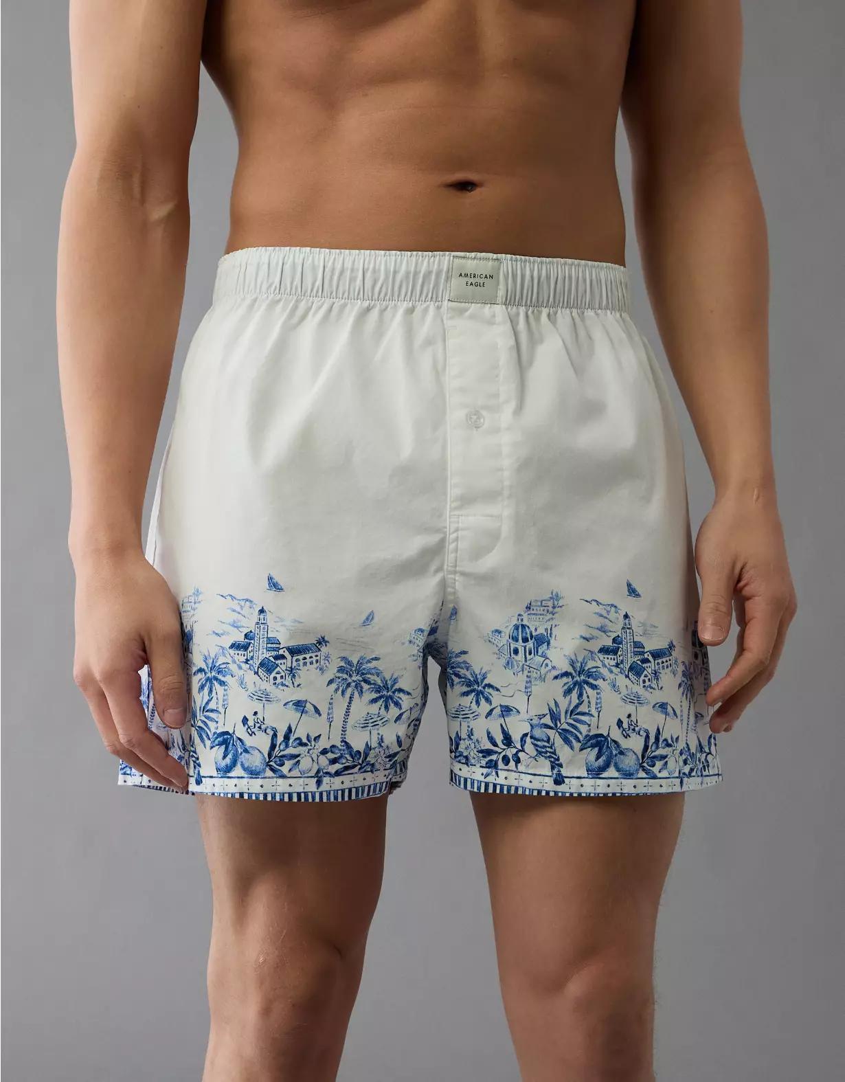 AEO Men's Italian Scenic Print Stretch Boxer Short Product Image