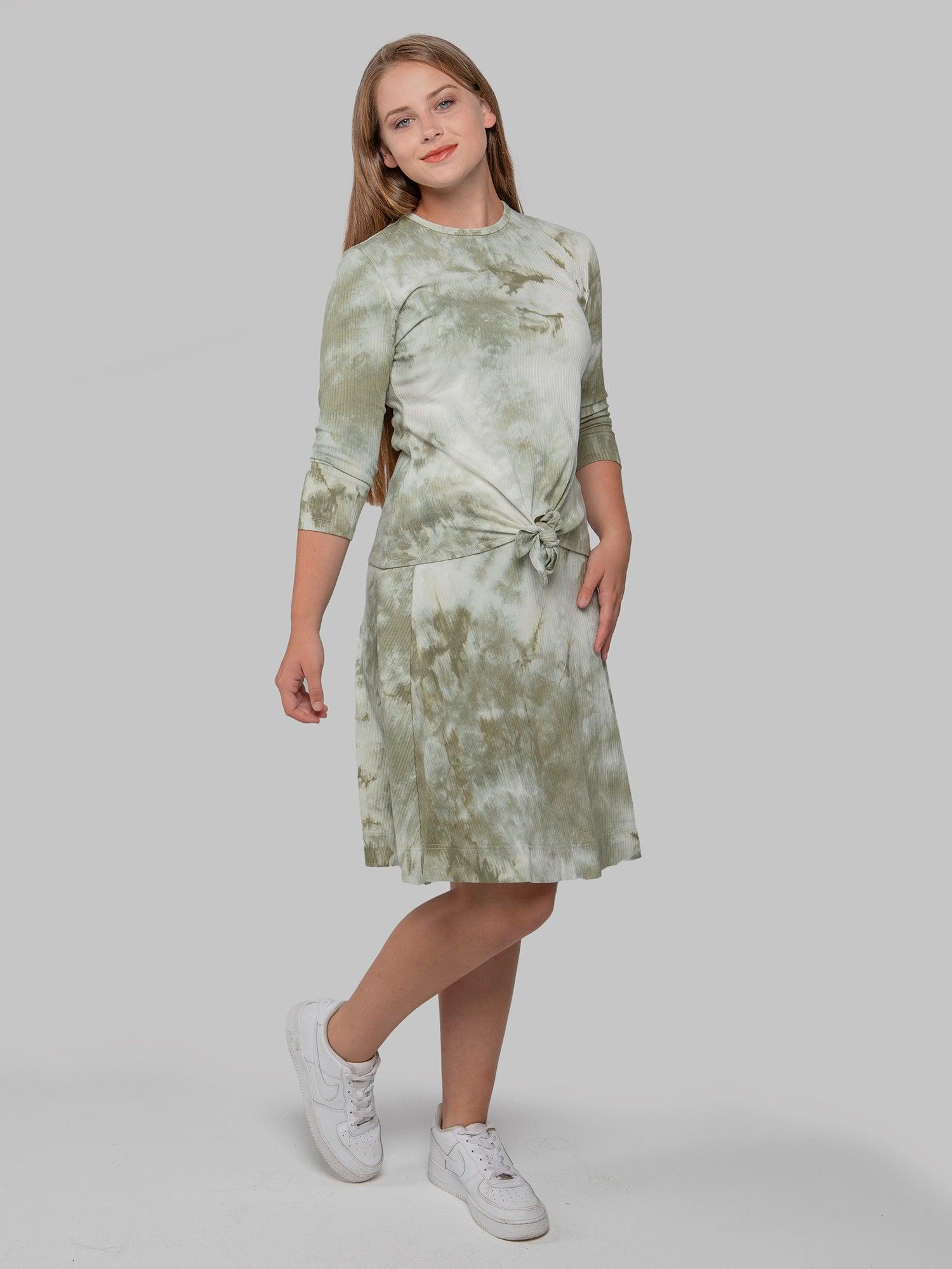 Lilac Tie-Dye Tie Waist Top Product Image