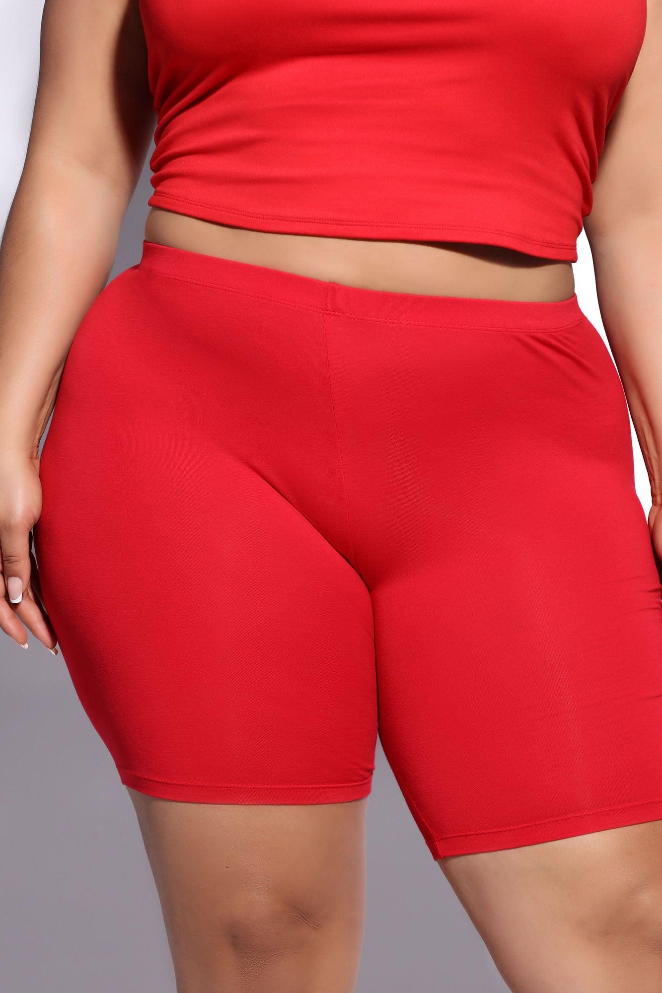 Natalee Biker Shorts - Red Product Image