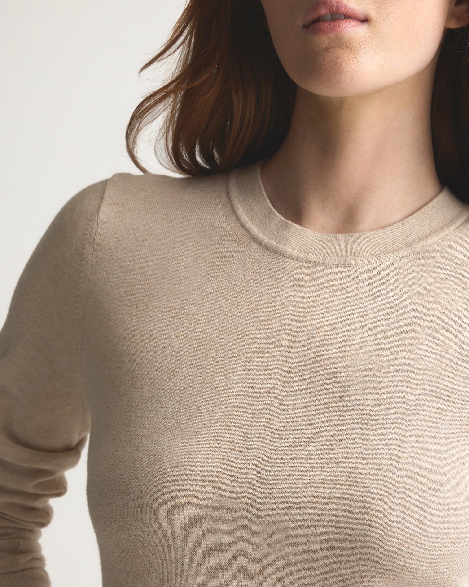 Quince | Women's Lightweight Cotton Cashmere Crew Sweater Organic Cotton Product Image