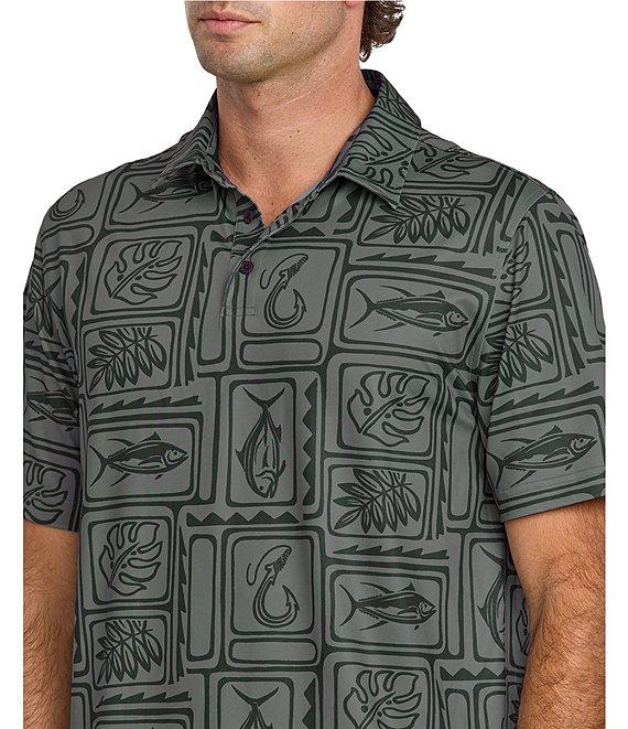 Quiksilver Waterman Fish Short Sleeve Polo Shirt Product Image