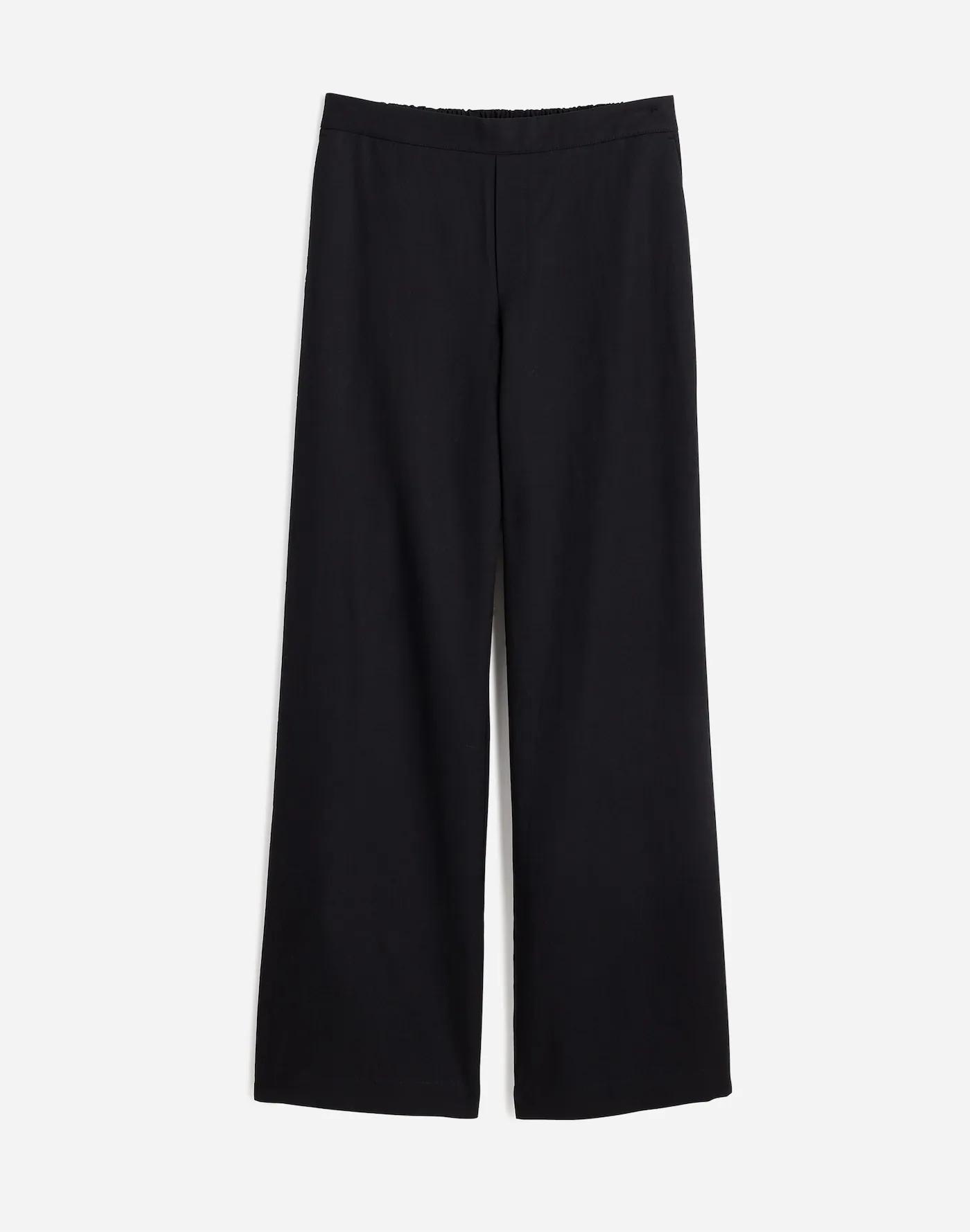 Pull-On Straight Pants in Drapey Twill Product Image