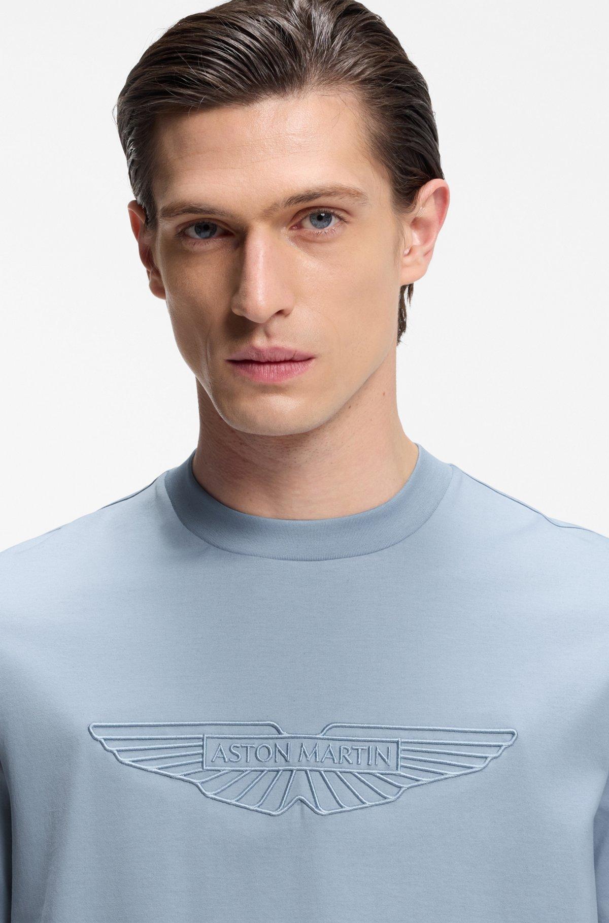 BOSS x ASTON MARTIN mercerized-cotton T-shirt with wing detail Product Image