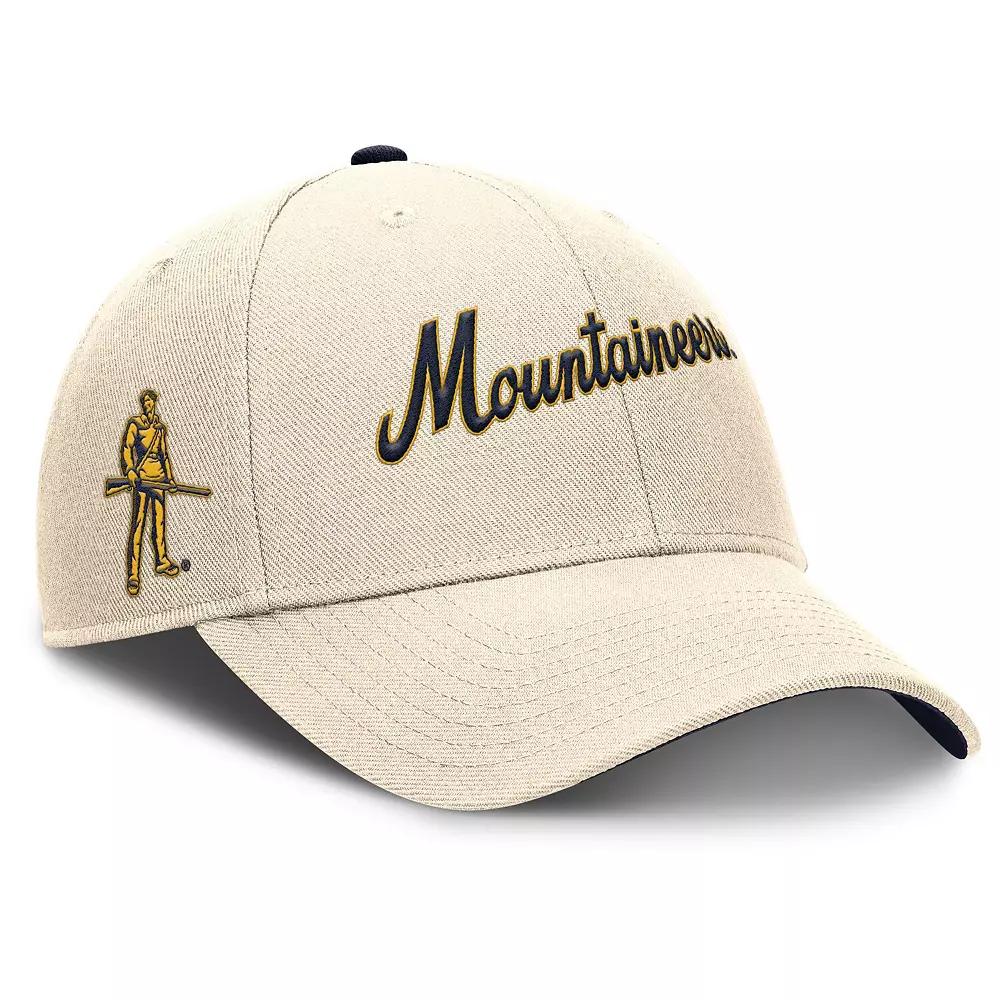 Men's Nike Natural West Virginia Mountaineers Primetime Rise Adjustable Hat, Beige Product Image