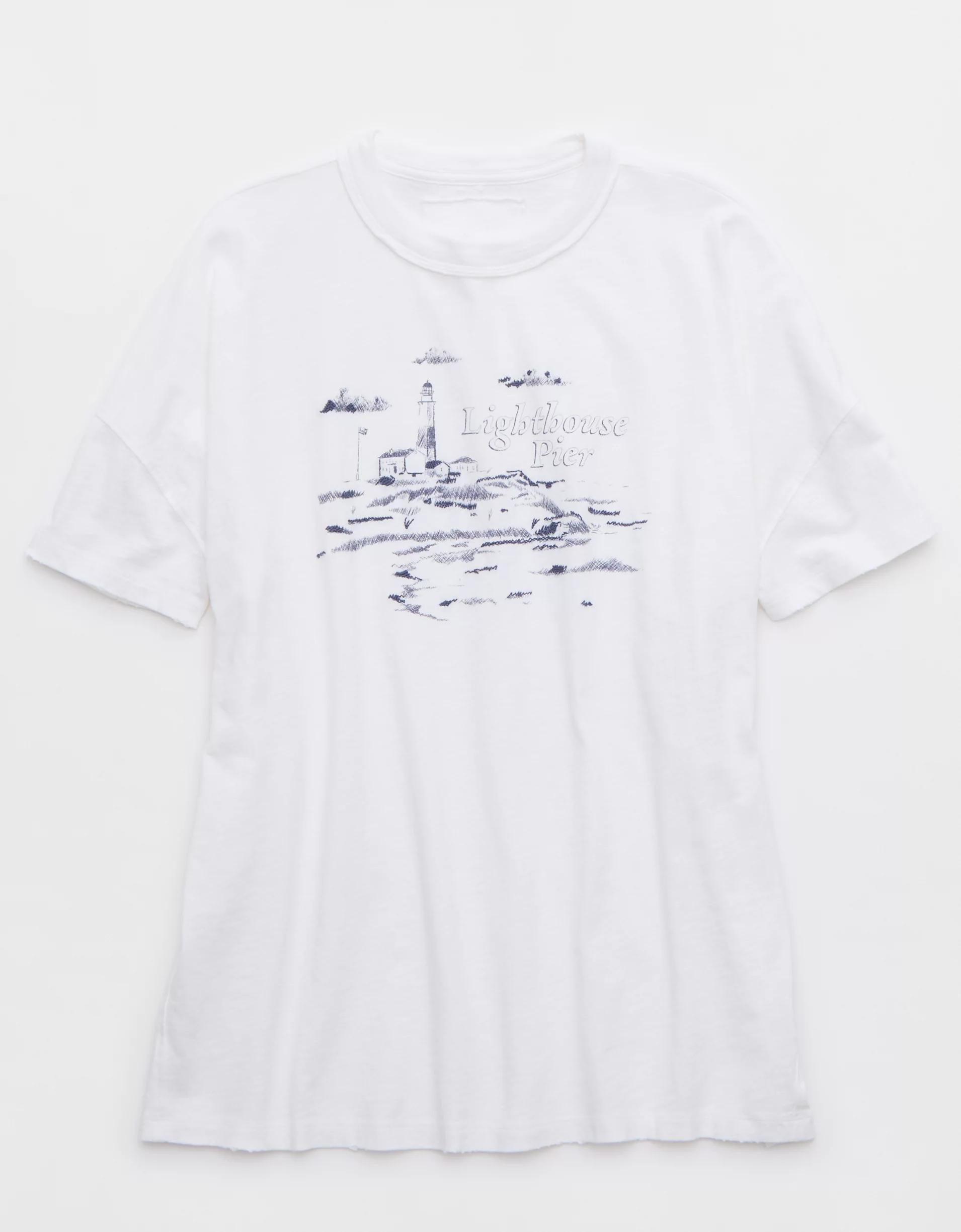 Aerie Oversized Crew Boyfriend T-Shirt Product Image