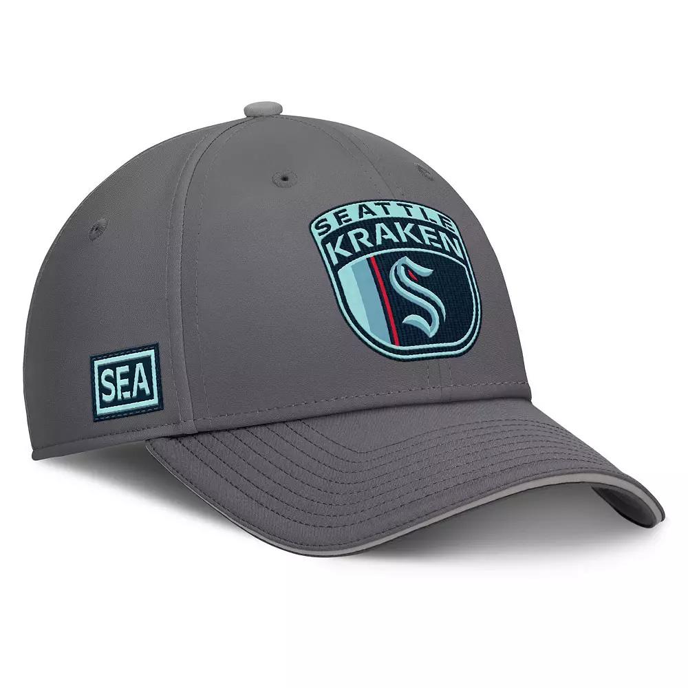 Men's Fanatics Gray Seattle Kraken Home Ice Flex Hat,  Product Image