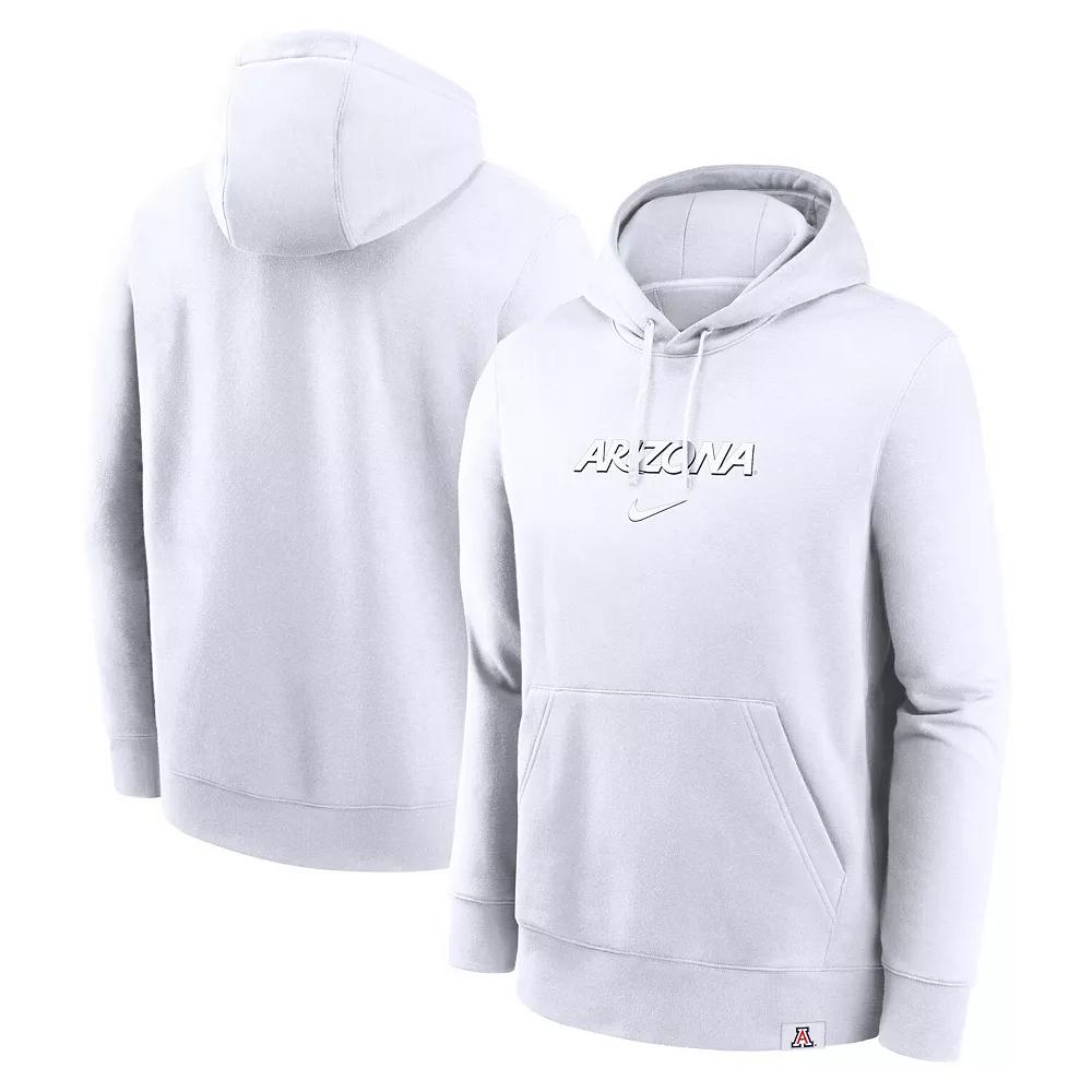 Men's Nike White Arizona Wildcats Statement Wordmark Lockup Pullover Hoodie,  Product Image