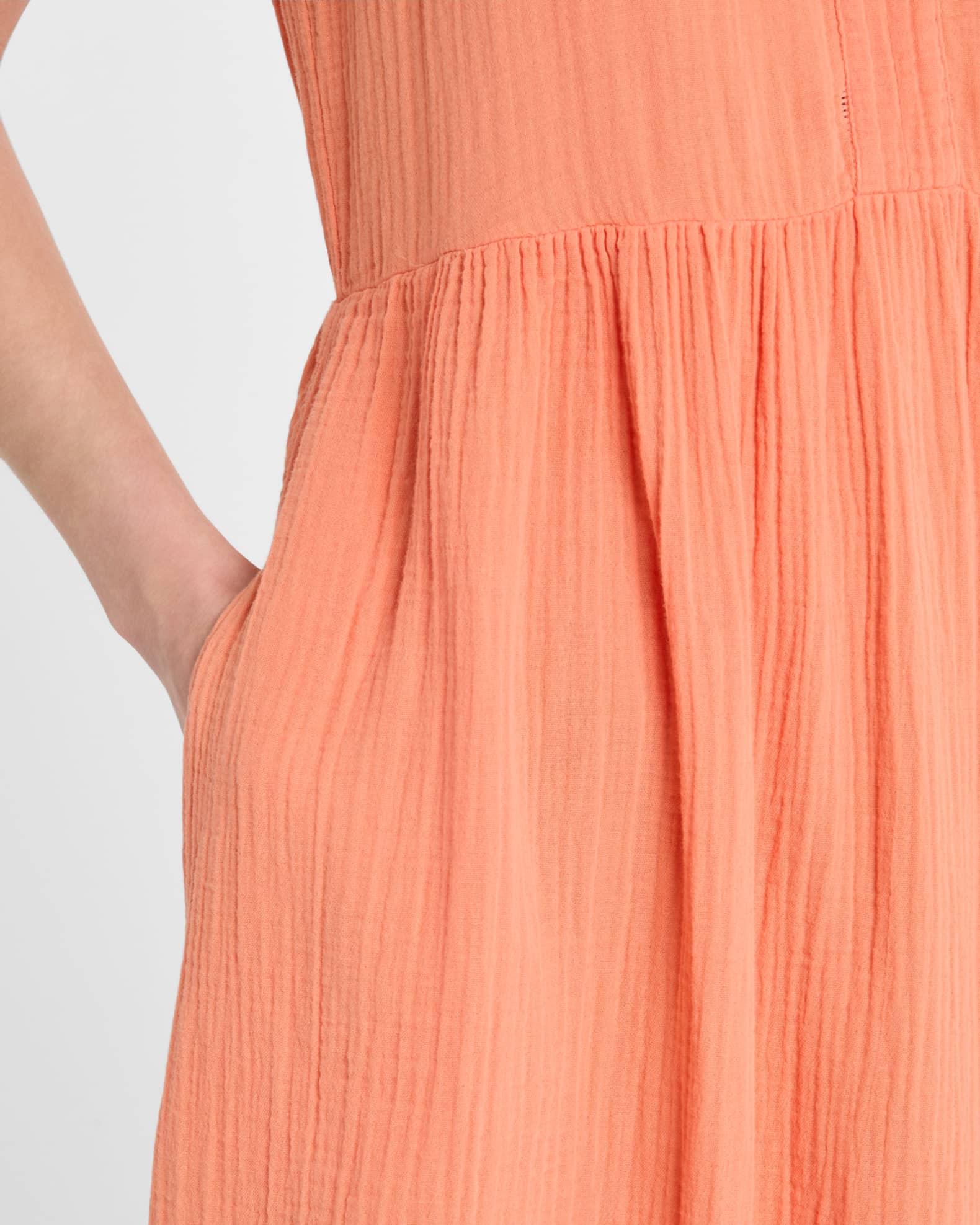 Liza Sleeveless Cotton Gauze Midi Dress Product Image