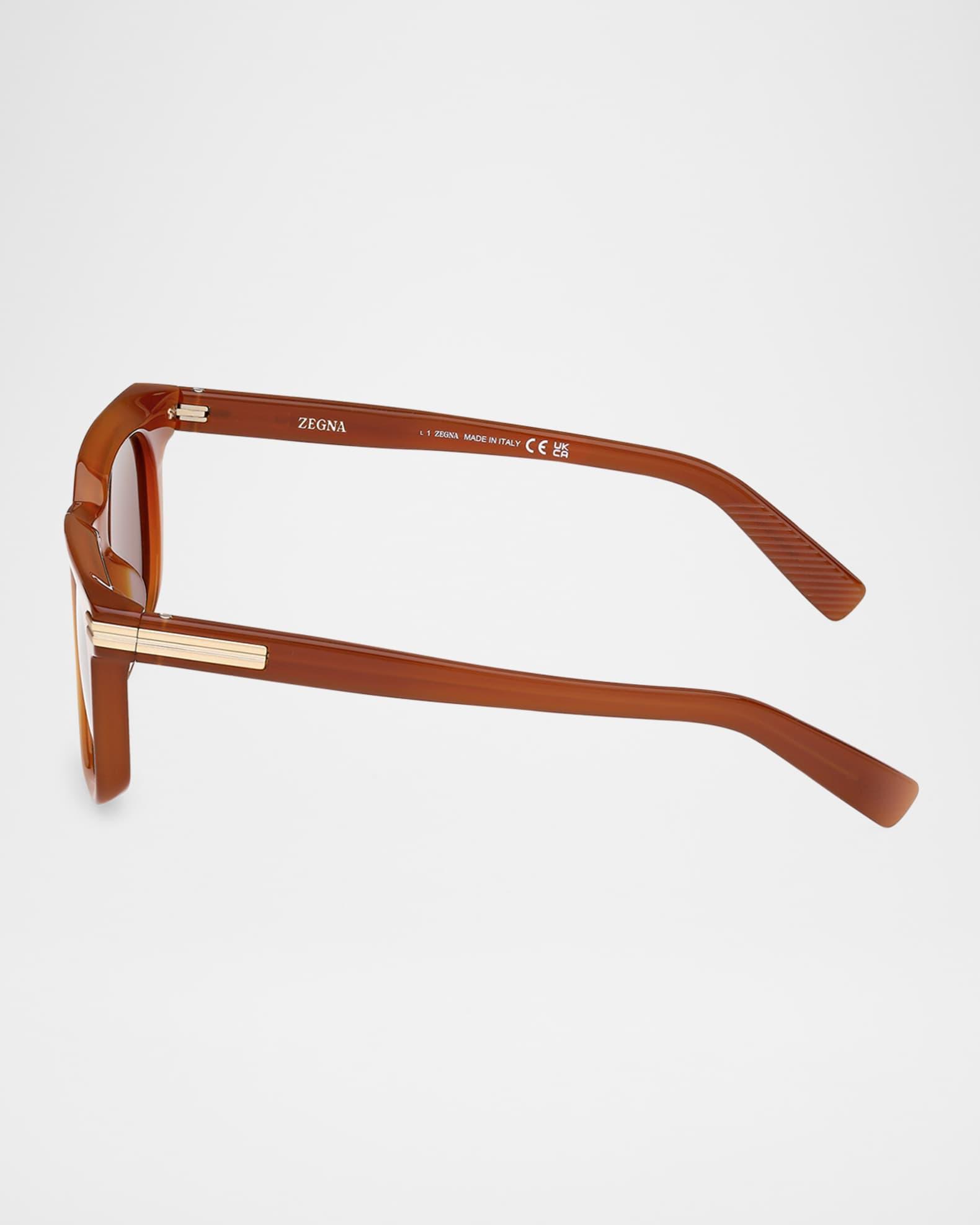 Men's Square Acetate Sunglasses Product Image