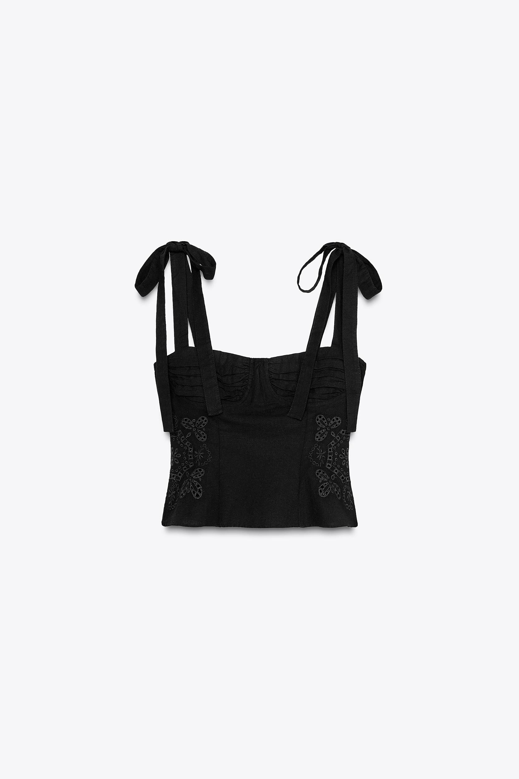 EMBROIDERED TIE TOP Product Image