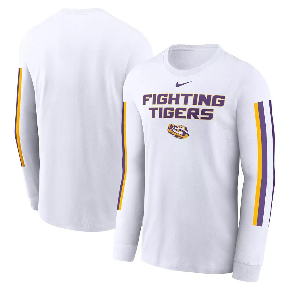 Men's Nike White LSU Tigers Local Spirit Slogan Long Sleeve T-Shirt,  Product Image