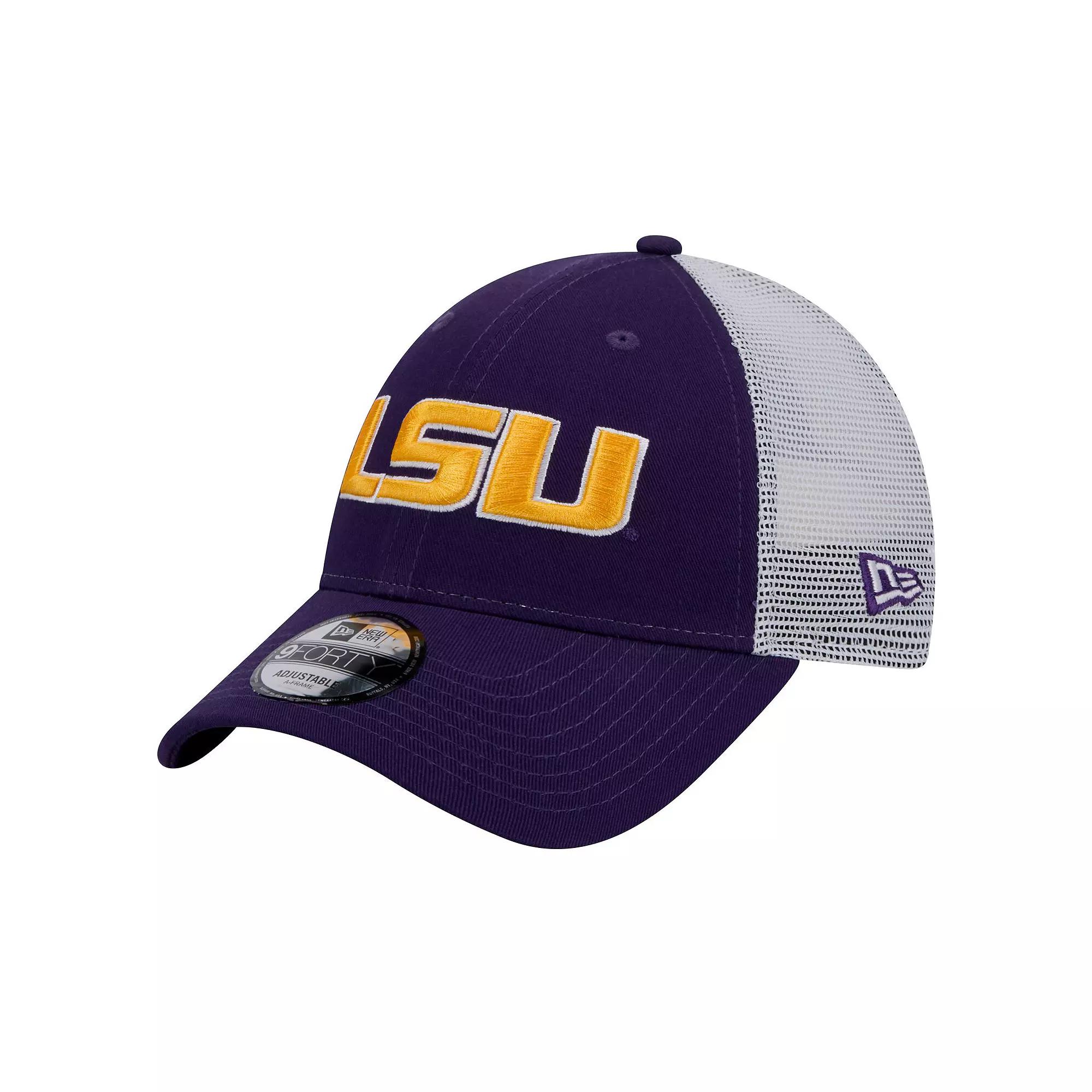 Men's New Era  Purple LSU Tigers Trucker 9FORTY Adjustable Hat Product Image