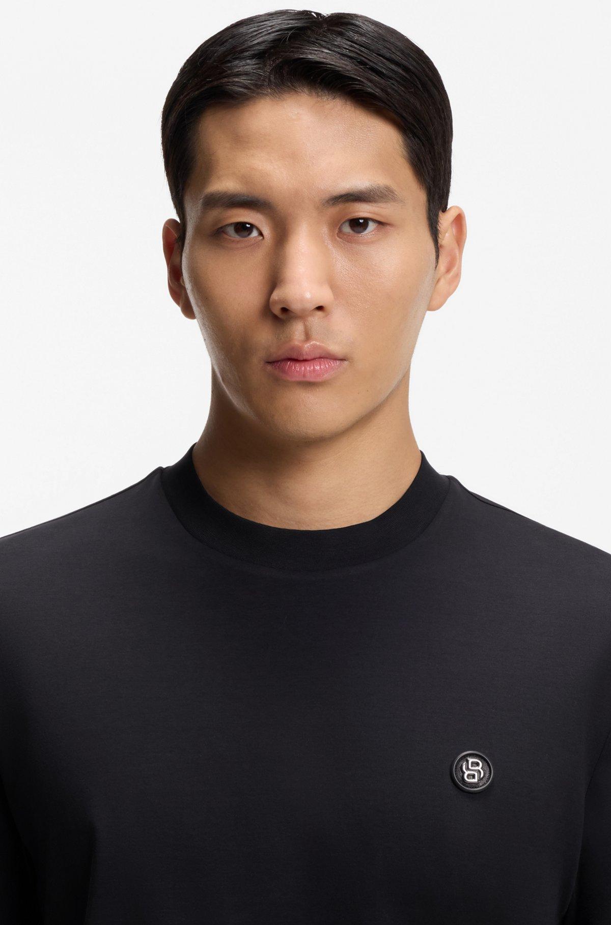 Mercerized-cotton T-shirt with Double B monogram Product Image