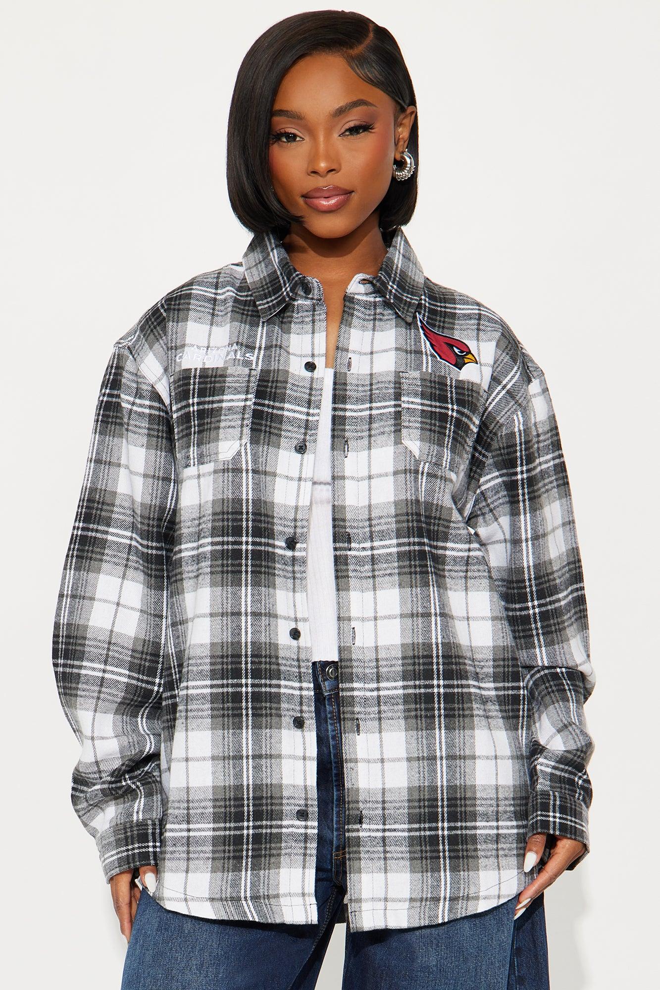 NFL Arizona Cardinals Plaid Flannel - Black/combo Female Product Image