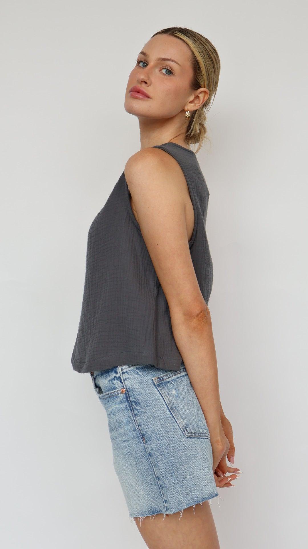 Emerson Round Neck Sleeveless Top Product Image