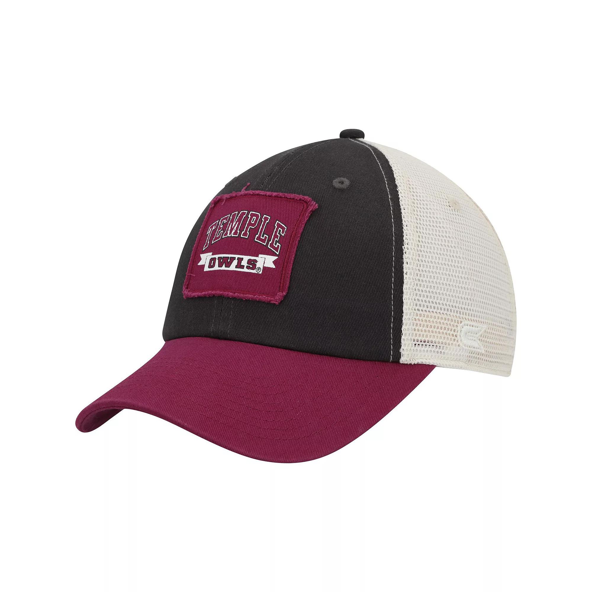 Men's Colosseum  Charcoal Temple Owls Objection Snapback Hat, Tem Charco Product Image