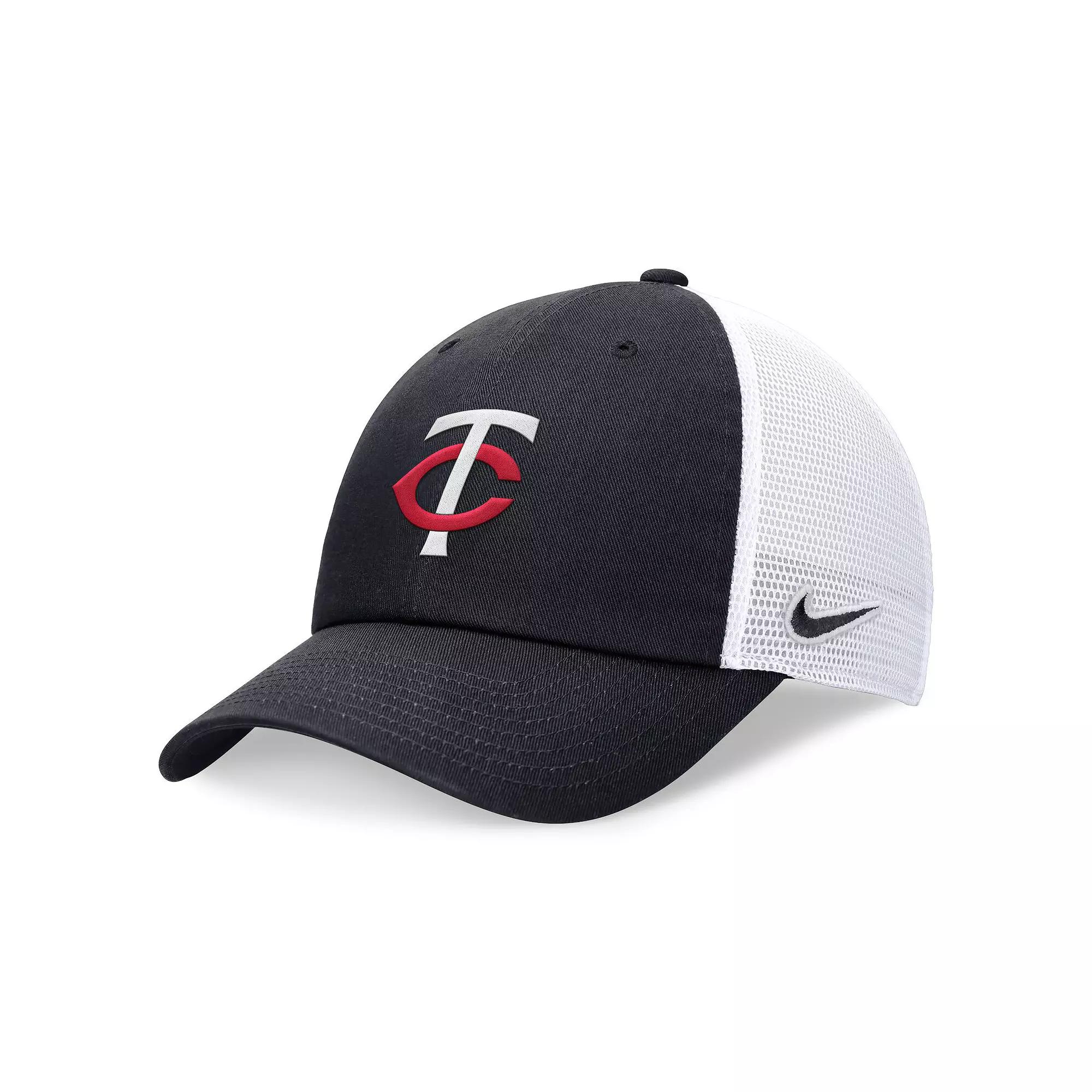 Men's Nike Navy Minnesota Twins Evergreen Club Trucker Adjustable Hat, Size: Medium/Large, Blue Product Image