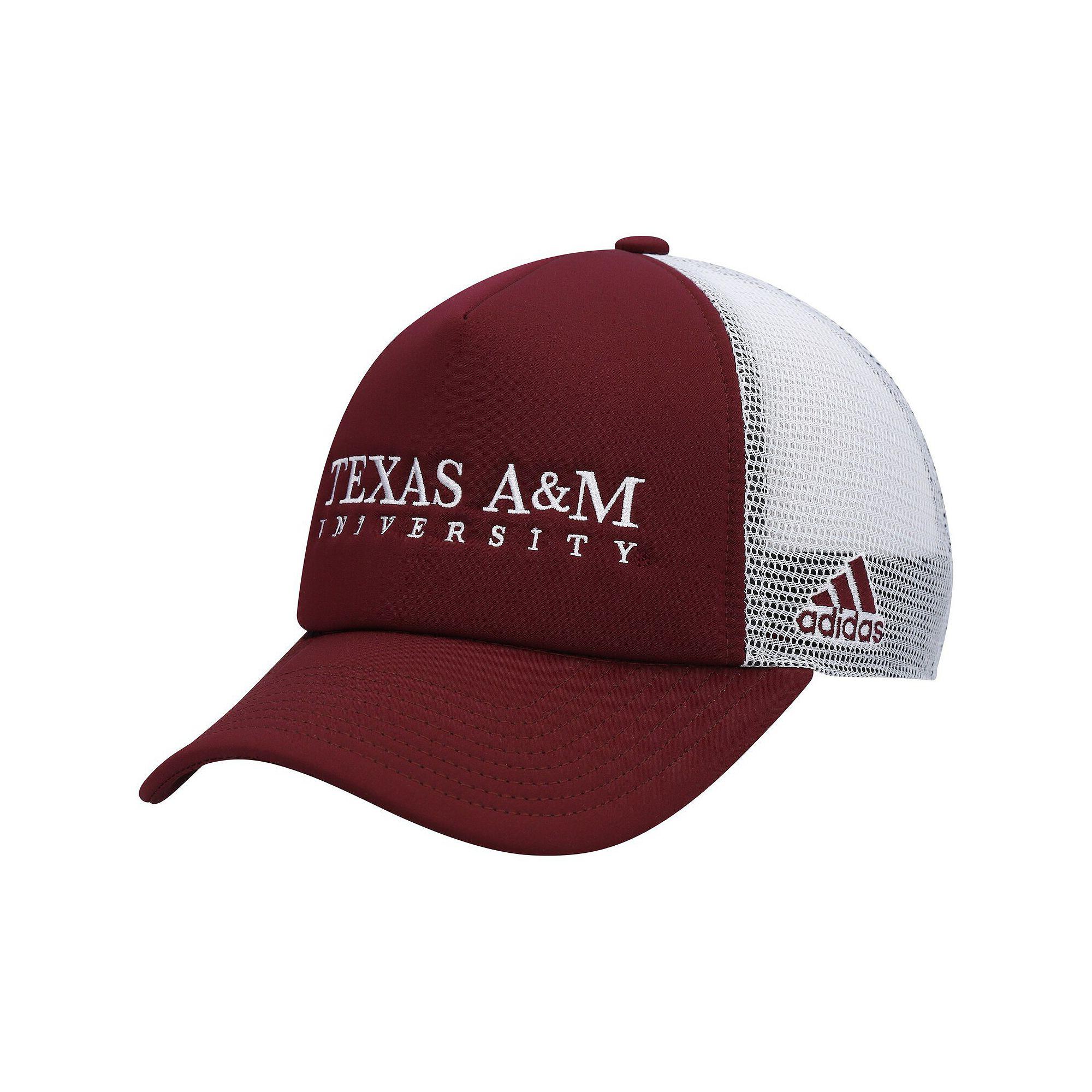 Men's adidas Maroon/White Texas A&M Aggies Foam Trucker Snapback Hat, Red Product Image