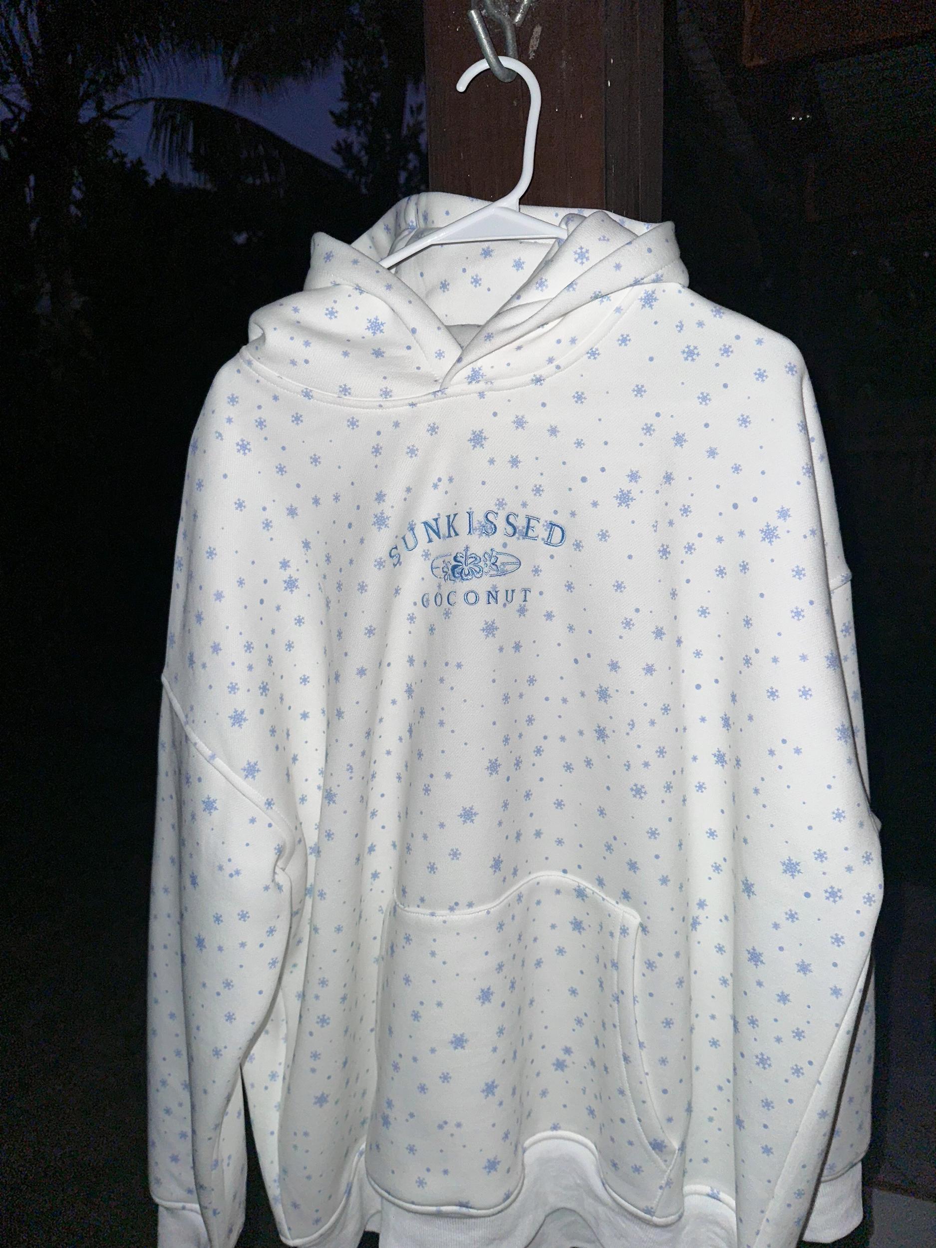 Snowflake Sunkissedcoconut Embroider Hoodie Product Image