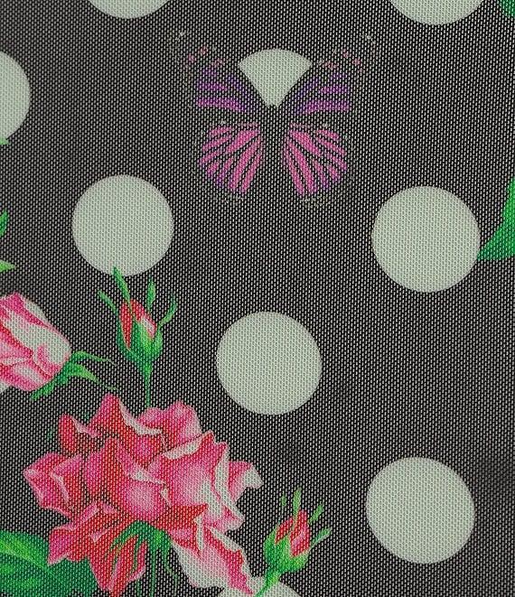 AFRM Kaylee Mesh Dotted Floral Printed Crew Neck Long Sleeve Top Product Image