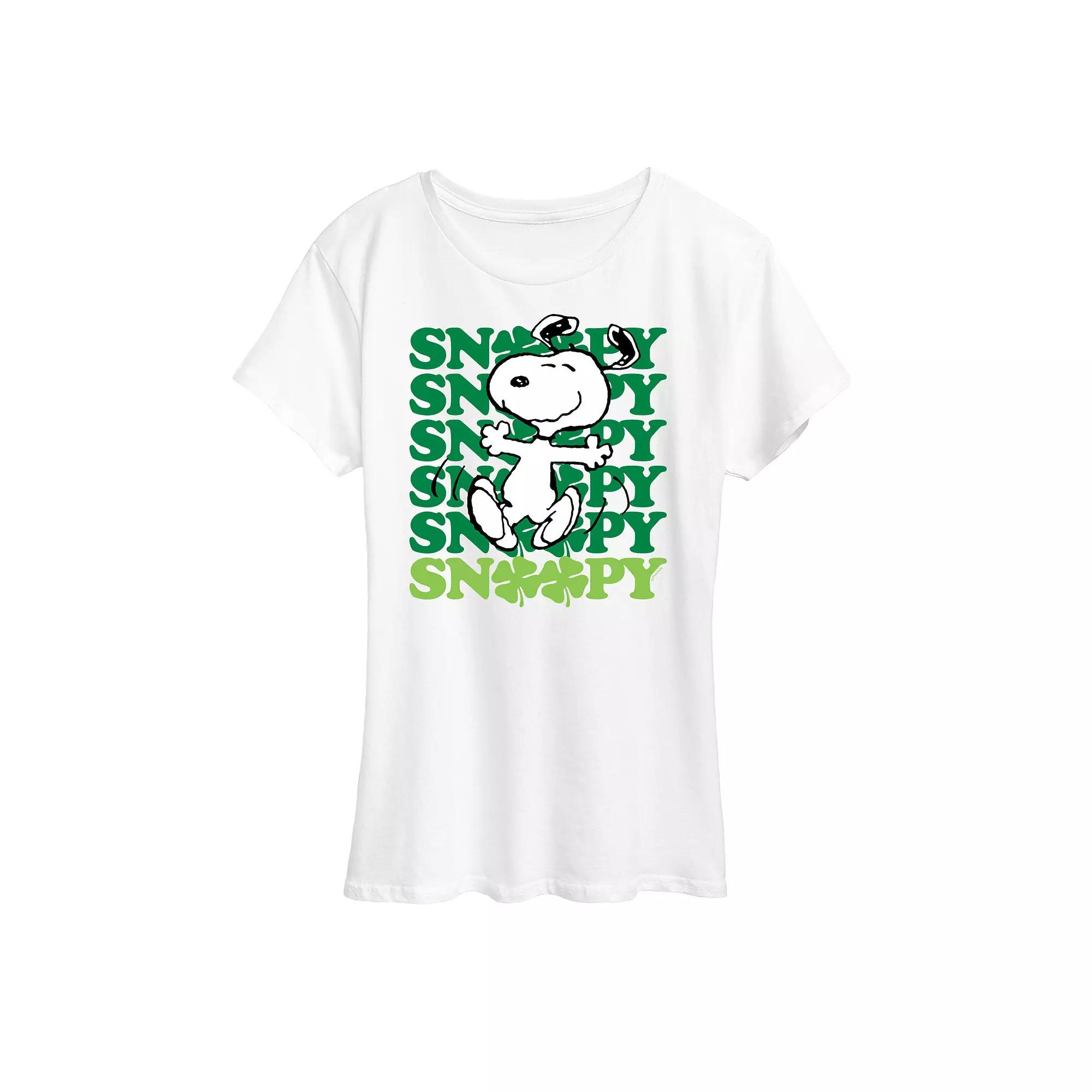 Women's Peanuts Snoopy Clover Dance Graphic Tee,  Product Image