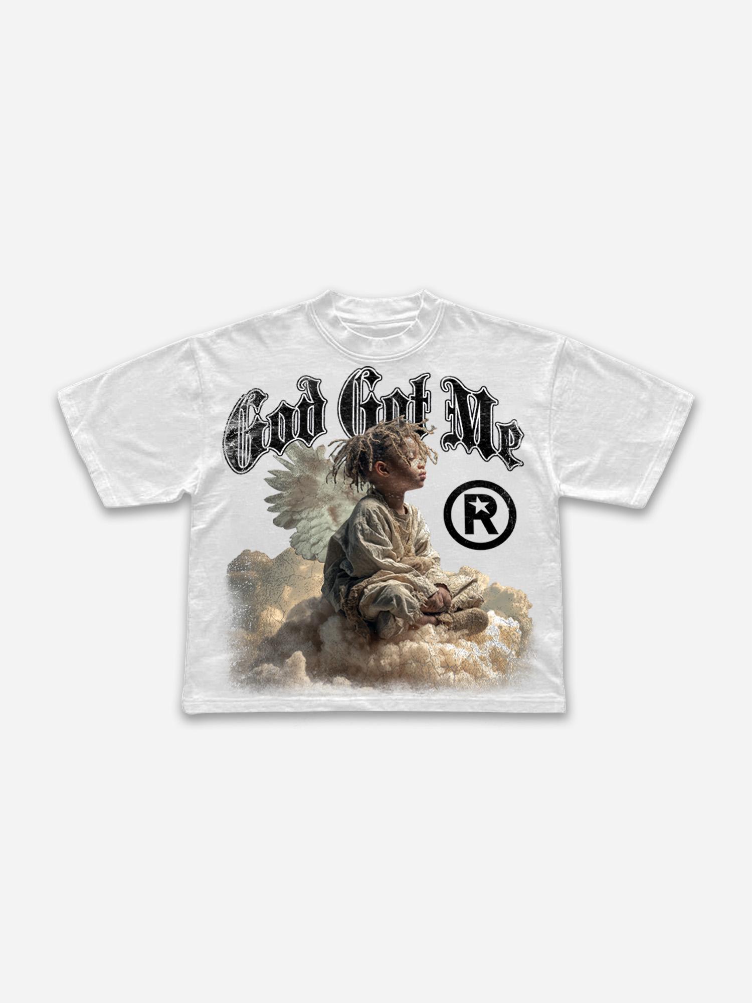 God Got Me Street Cupid Vintage Graphic Cropped T-shirt Product Image