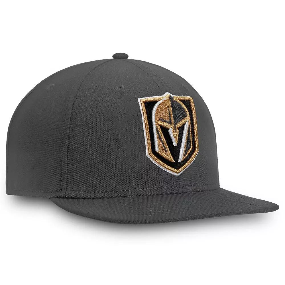 Men's Fanatics Charcoal Vegas Golden Knights Core Fitted Hat,  Product Image
