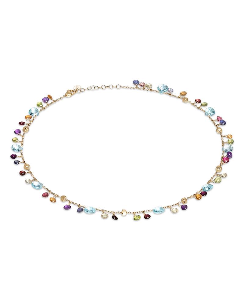 Womens Paradise 18K Yellow Gold, Blue Topaz & Mixed-Stone Collar Necklace Product Image