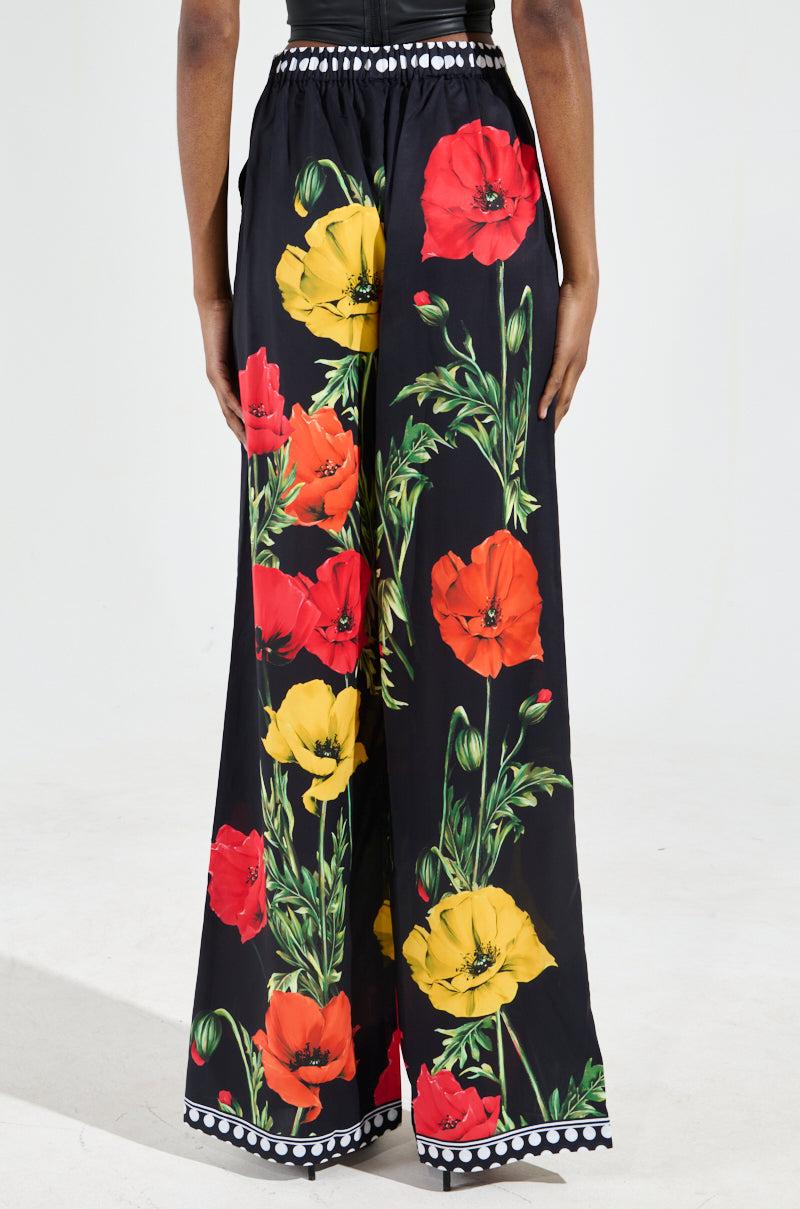 BELLADONNA SATIN PALAZZO PANTS Product Image