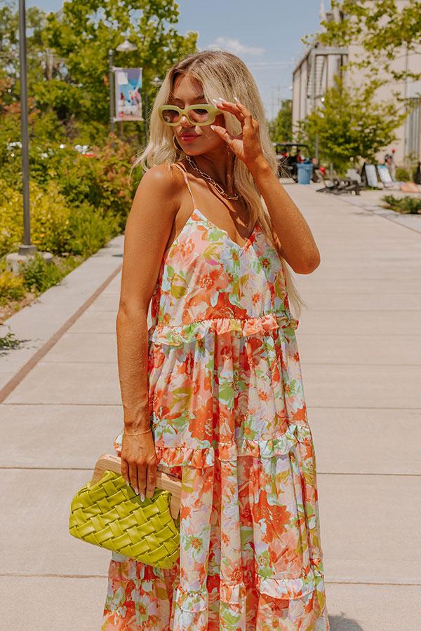 Tropical Shoreline Ruffle Maxi Product Image