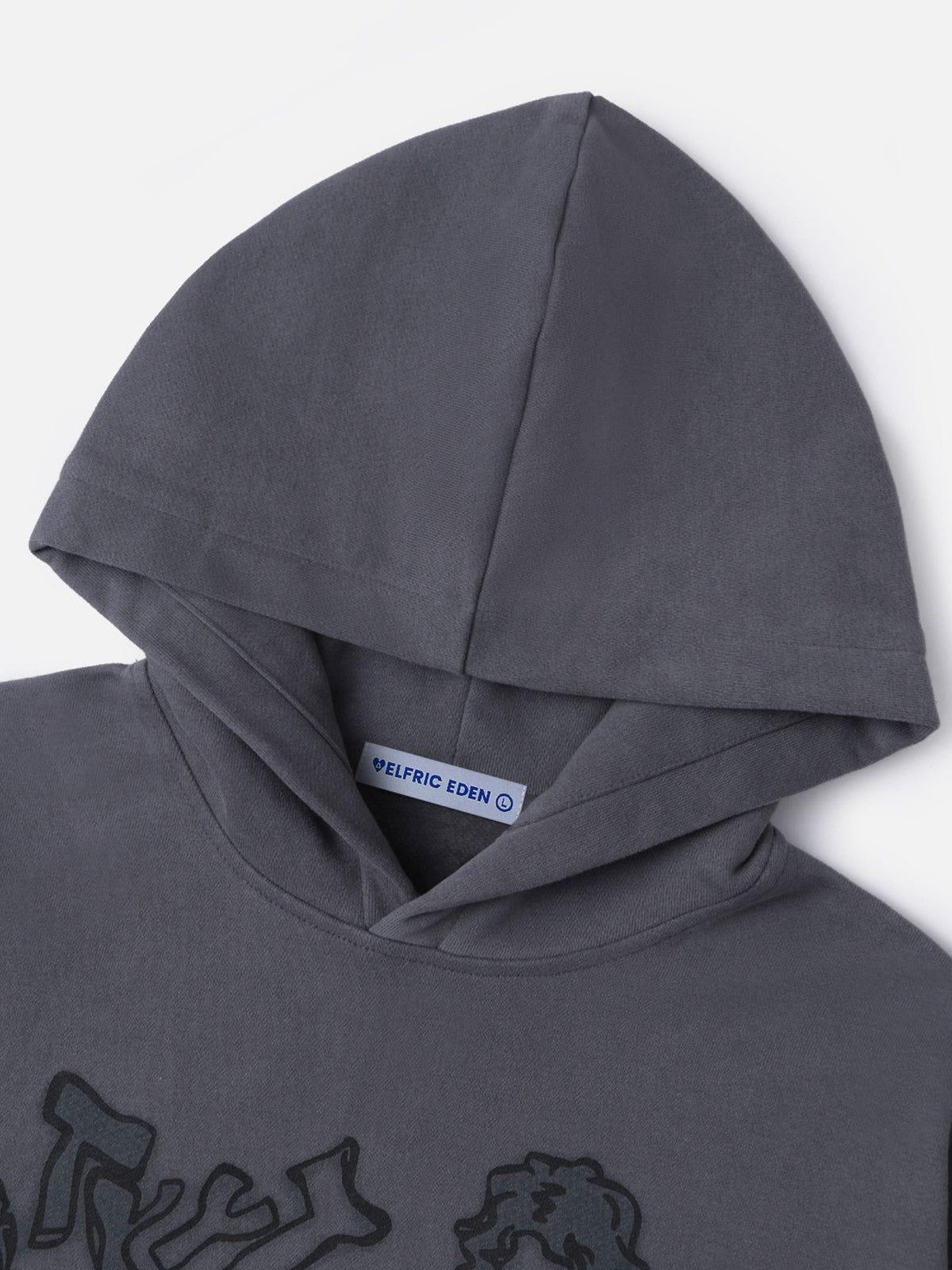 Aelfric Eden Cartoon Line Character Graphic Hoodie Product Image