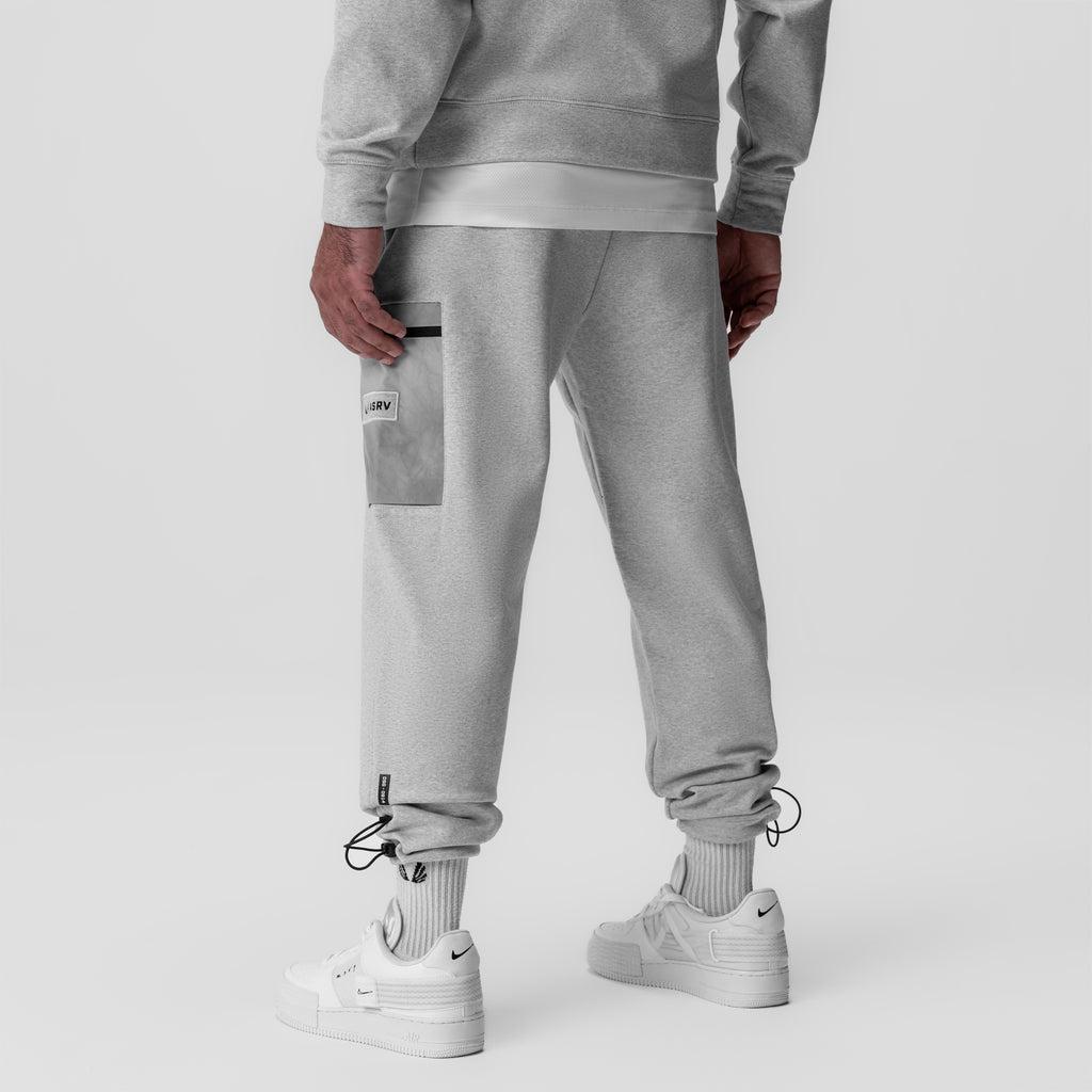 0914. Tech-Terry™ Paneled Cinch Cargo Jogger - Heather Grey/Wave-dye Product Image